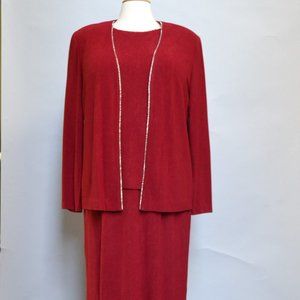 Women's Red Stretch Formal Dress Size 12